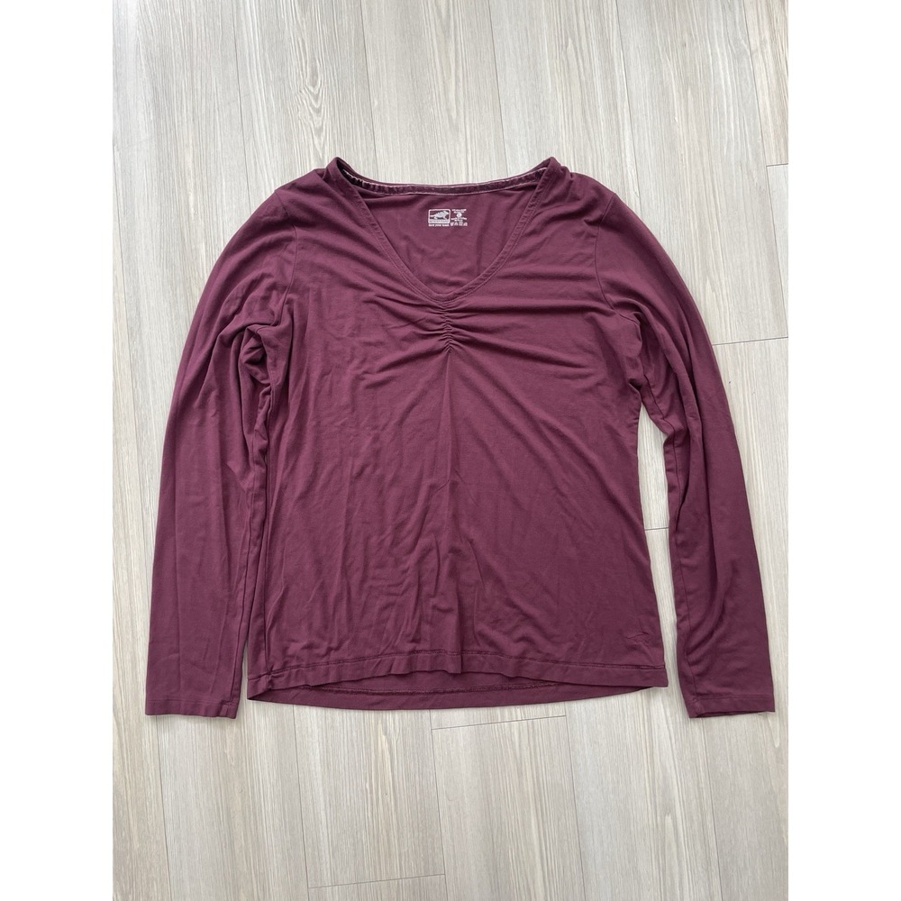 Horny Toad Women's Purple Pullover Long Sleeve Top Size L Casual Fitted